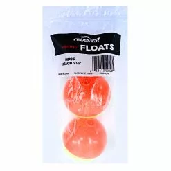 White Label Plastilite Round Bobber Float Red/Yellow 2 1/2in Qty 2