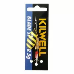 Kilwell Blade Spinner Lure Treble Hook Zebra Qty 1