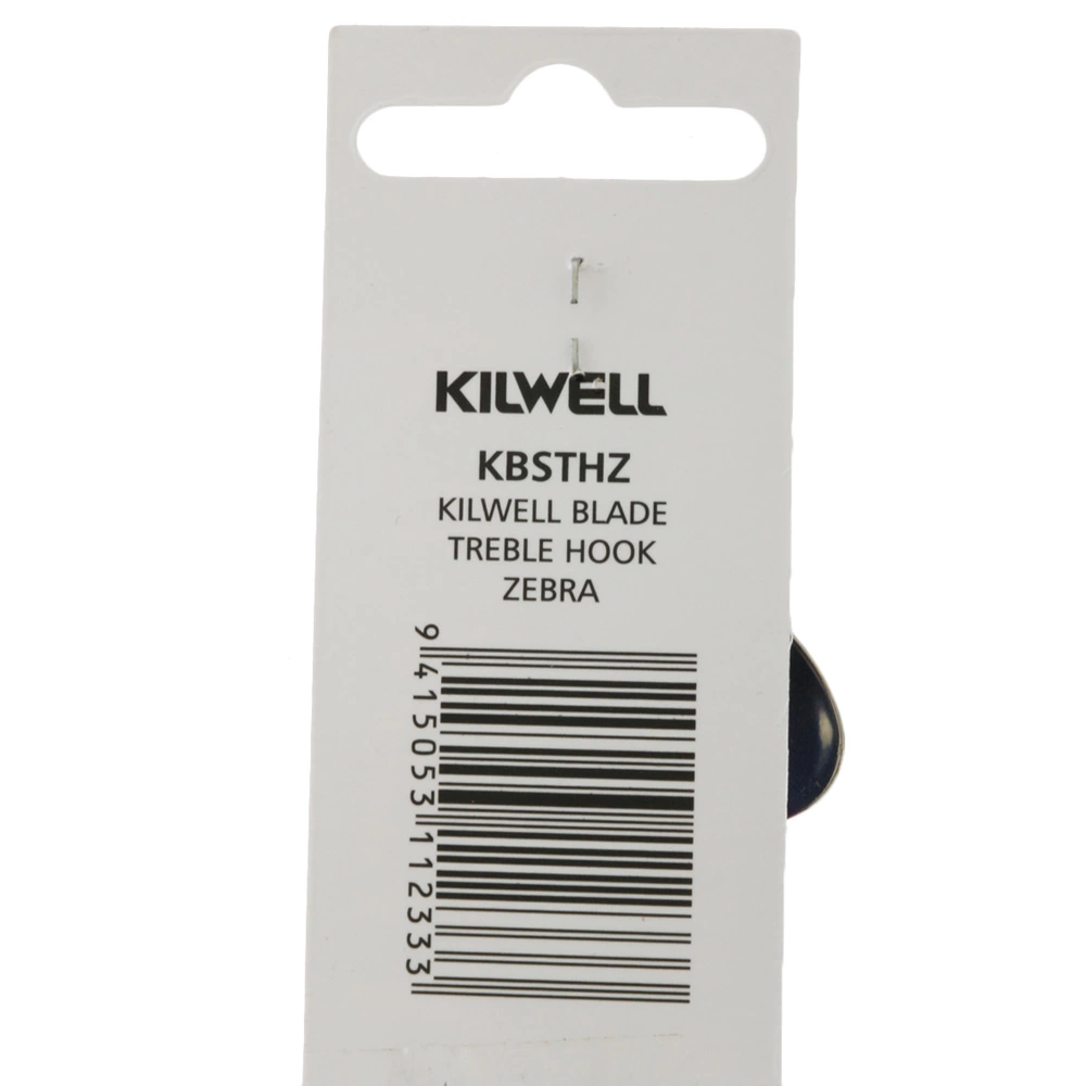 Kilwell Blade Spinner Lure Treble Hook Zebra Qty 1 4 Kilwell Blade Spinner Lure Treble Hook Zebra Qty 1 - Image 2